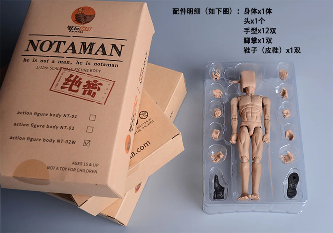 1/12 Notaman 16cm artista arte pittura Action Figure schizzo disegnare maschio corpo mobile Joint Figure giocattolo modello regali