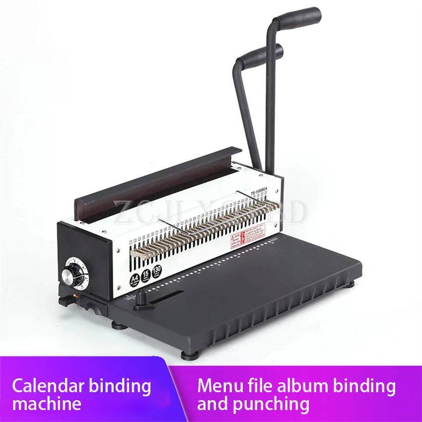 Manual Spiral Binding Machine Metal 34 Punching Square/Round 4 * 4mm Album A4 Paper Punching Machine