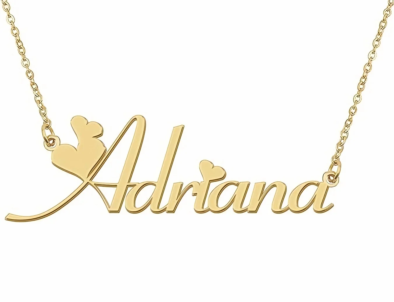 Adriana Name Necklace for Women Girl Personalized Stainless Steel Gold color Nameplate Pendant Jewelry Annivesary Mom Gift