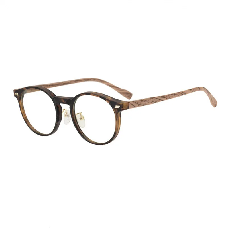 

Japanese vintage Glasses frame Frosted round Eyeglasses Imitation Wood Men Eyeglasses Frame Mirror Myopia Women Eyeglass Frame