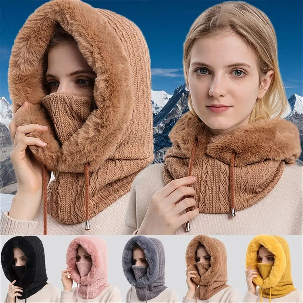 Topi Ski Tebal Musim Dingin Berlapis Bulu, Anti Angin, Pelindung Telinga, Model Balaclava untuk Pria Wanita