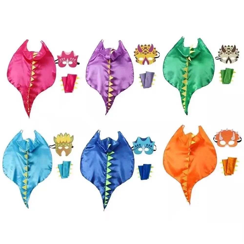 Необычная маска, плащ дракона, накидка с капюшоном, костюмы для косплея, костюм на Хэллоуин, перчатки, костюм динозавра, вечерние