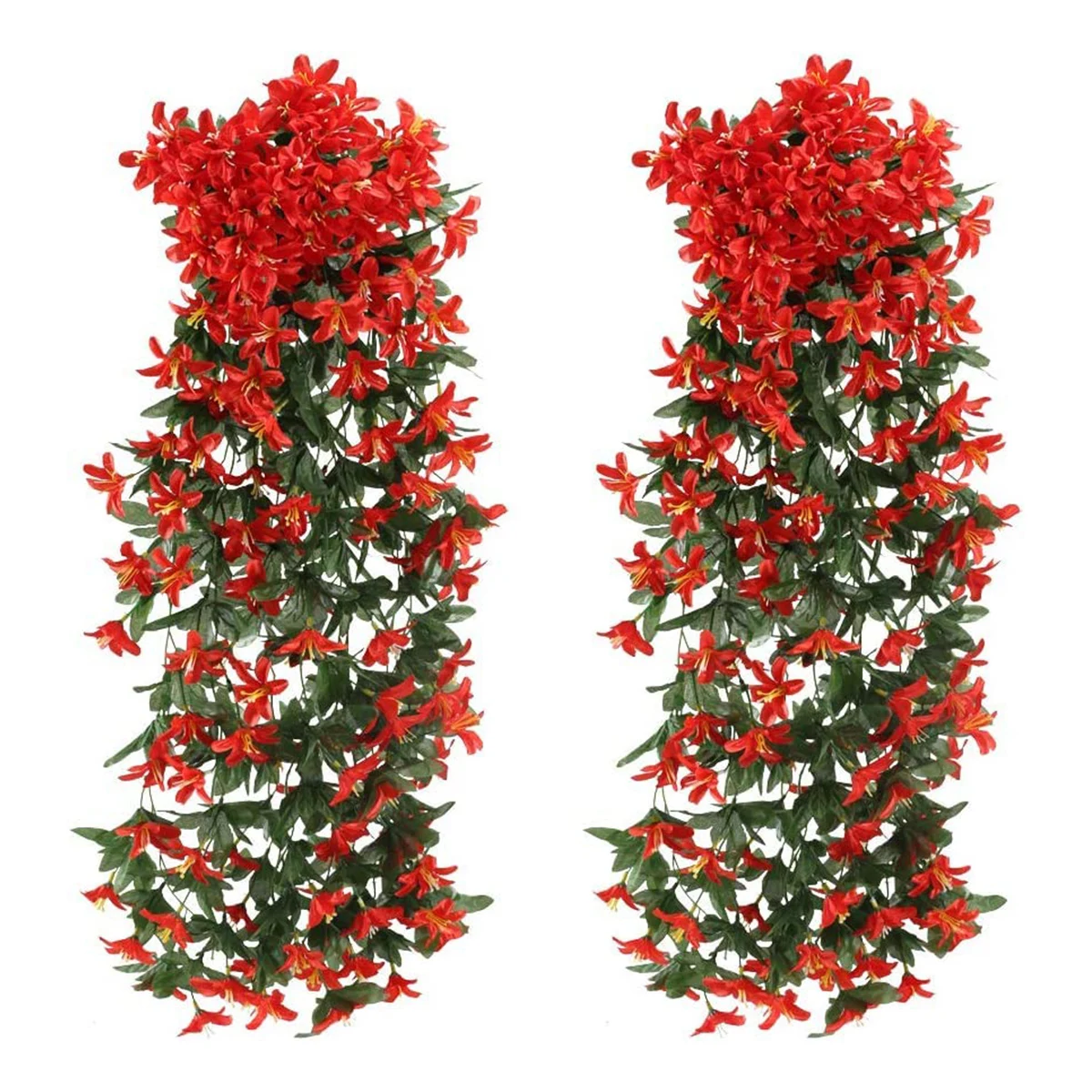 2pcs Artificial Hanging Plants Sayuri Rattan Ivy Vine Artificial Drooping Plant Hanging Outdoor for Wedding Balcony Wall Garden