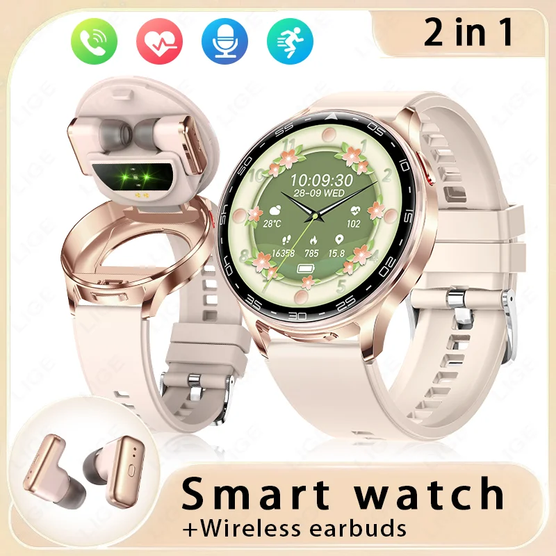 LIGE 2 In 1 TWS Headset Smart Watch 1.39