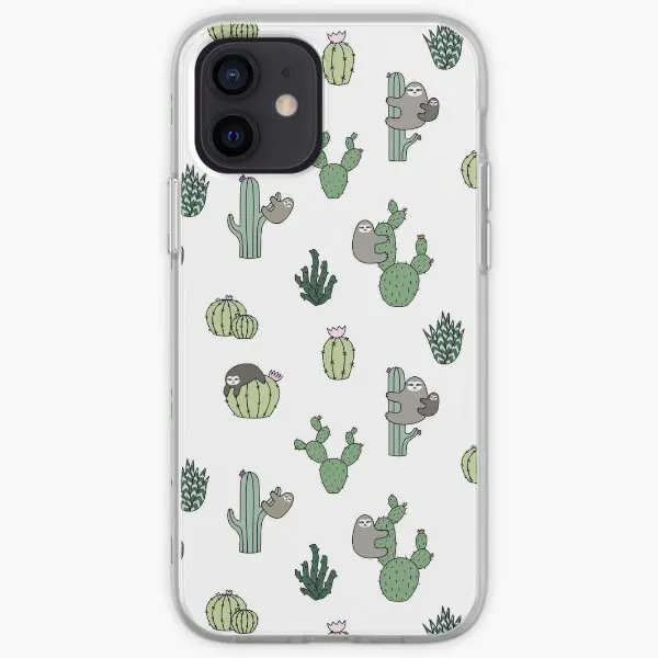 Cacti Sloths Iphone Tough Case  Phone Case Customizable for iPhone 6 6S 7 8 Plus X XS XR Max 11 12 13 14 Pro Max Mini Soft TPU