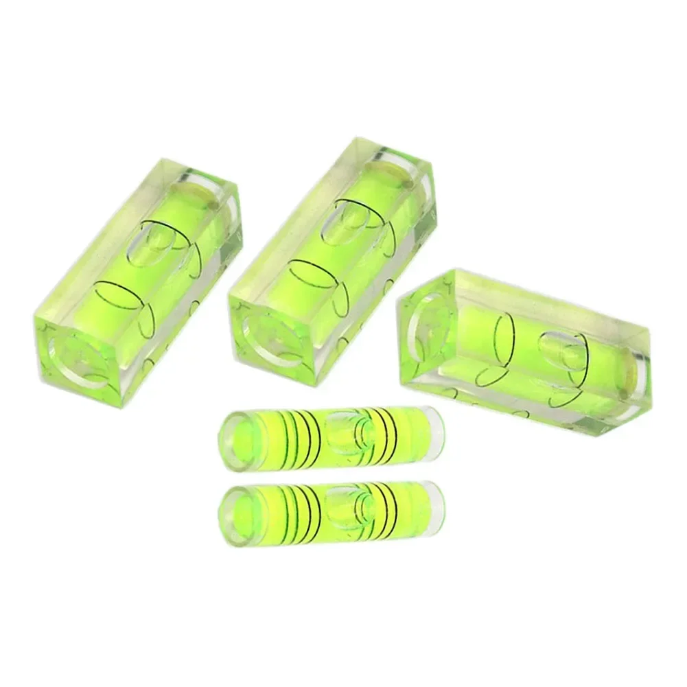 5pcs High Precision Bubble Mini Spirit Level Bubble Square Cylindrical Bubble Level Mini Balancer Spirit Level Measuring Tool