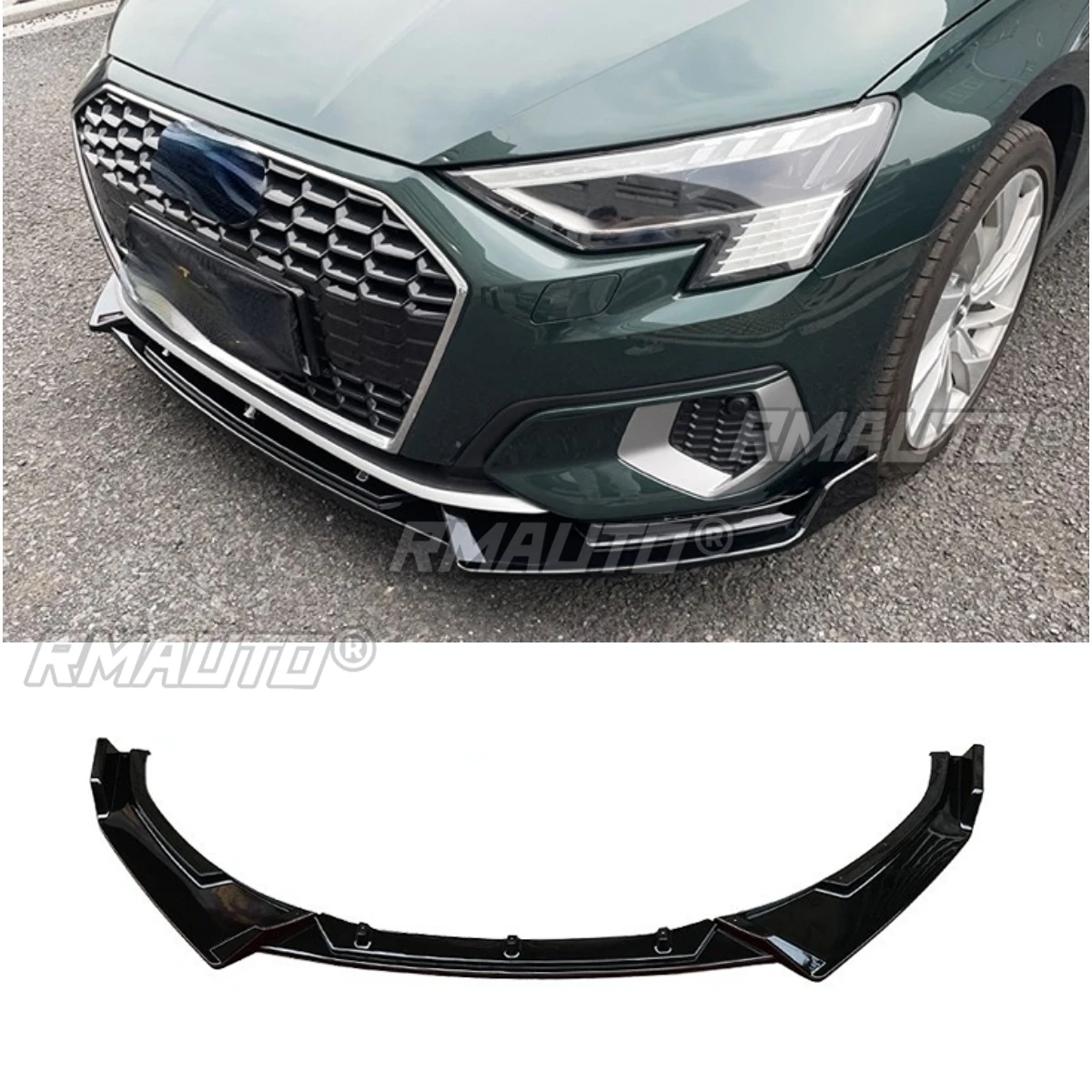 

For Audi A3 Car Front Bumper Lip Diffuser Protector Apron For Audi A3 2021 Standard Normal Version Splitter Car Accessories
