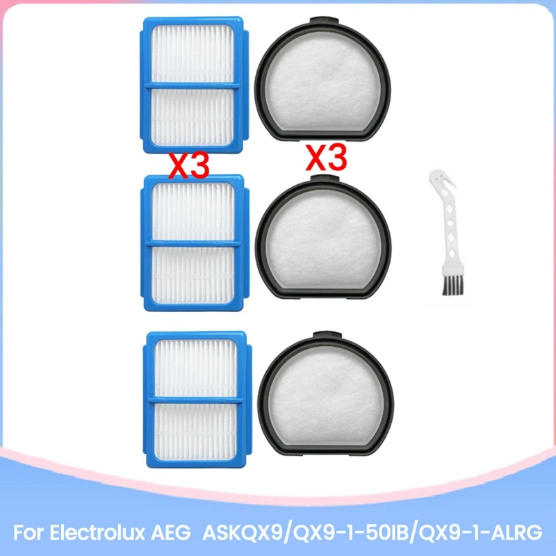 JDZD-filtro frontal filtro traseiro de algodão para aeg askqx9/QX9-1-50IB/QX9-1-ALRG aspirador de pó acessórios peças de reposição filtro
