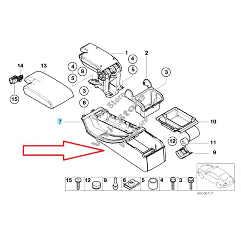 Cup Holder Frame For Bmw 3 Series E46 318I 320I 1998-2006 Center Console Drink Holder Center Tray Car 51168218306