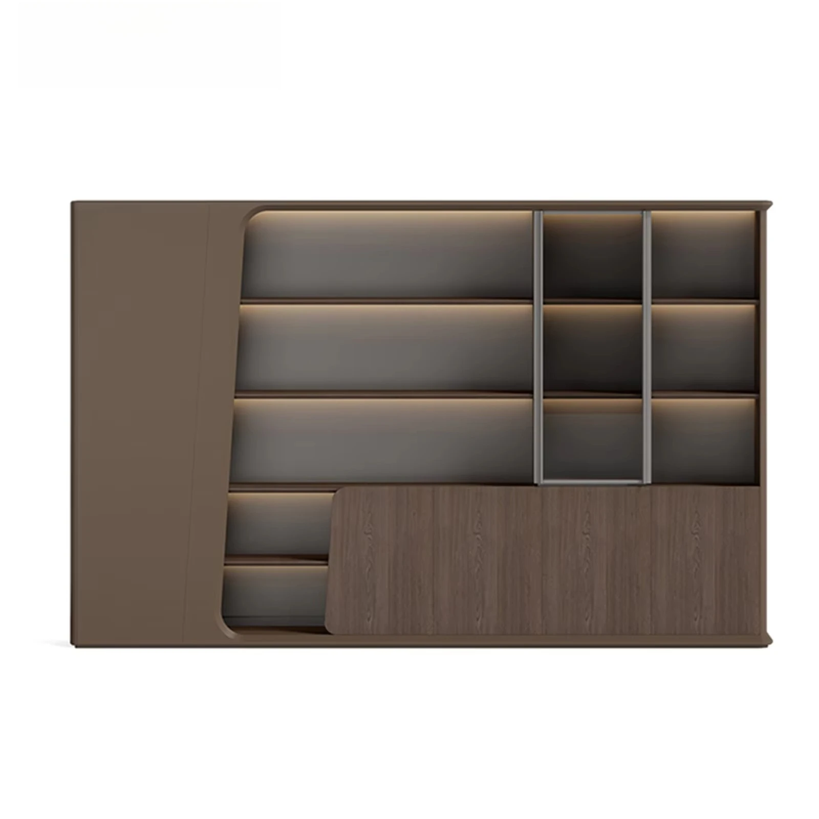 &`Customizable Wooden Modular Eco-Friendly Office Storage Cabinet with Lockable Doors and Large Capacity for Office Use