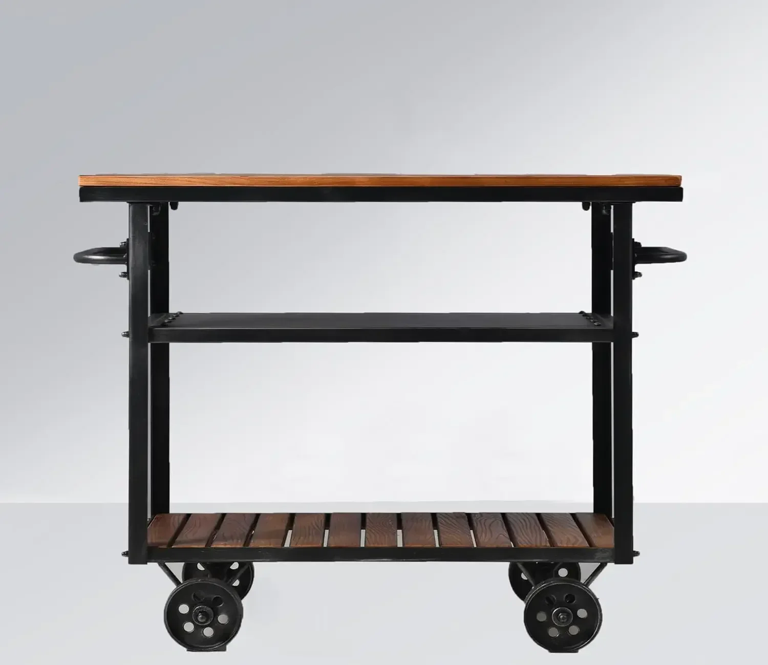 

[Hot Deal, Limited Time Offer!]Kitchen Cart Bar Serving Carts Rolling Metal Wood Bar Cart for Home Kitchen Serving Cart Industri