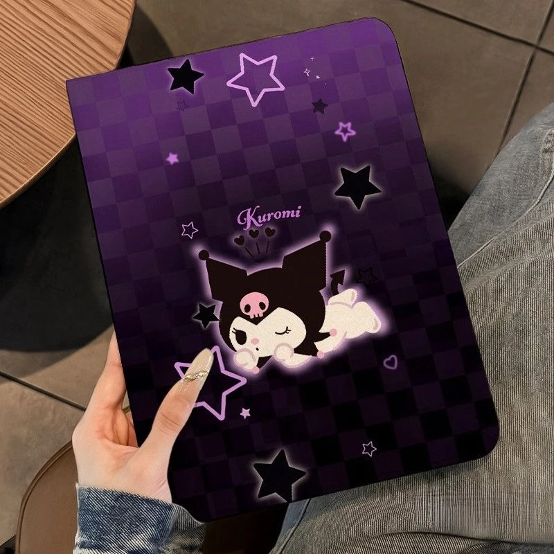

Чехол Kuromi IPad Pro 11 дюймов A16 11 дюймов 10 дюймов 10,9 дюймов Чехол в книжном стиле с рисунком Air4 5 Mini6 7 8,3 дюйма Чехол для планшета 21 9th 10,2 дюйма