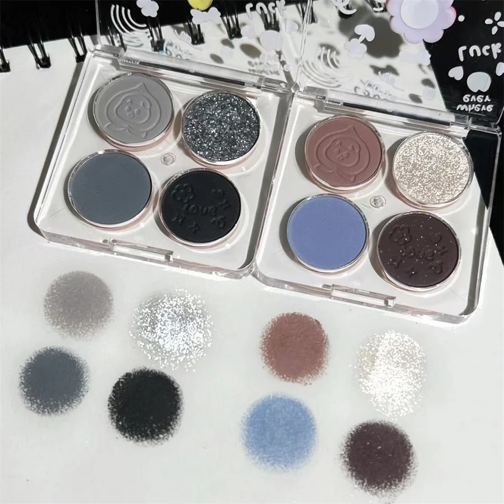 Paleta de sombras de ojos con acabado mate, maquillaje Facial bonito, de alta calidad, de 1 a 4 piezas