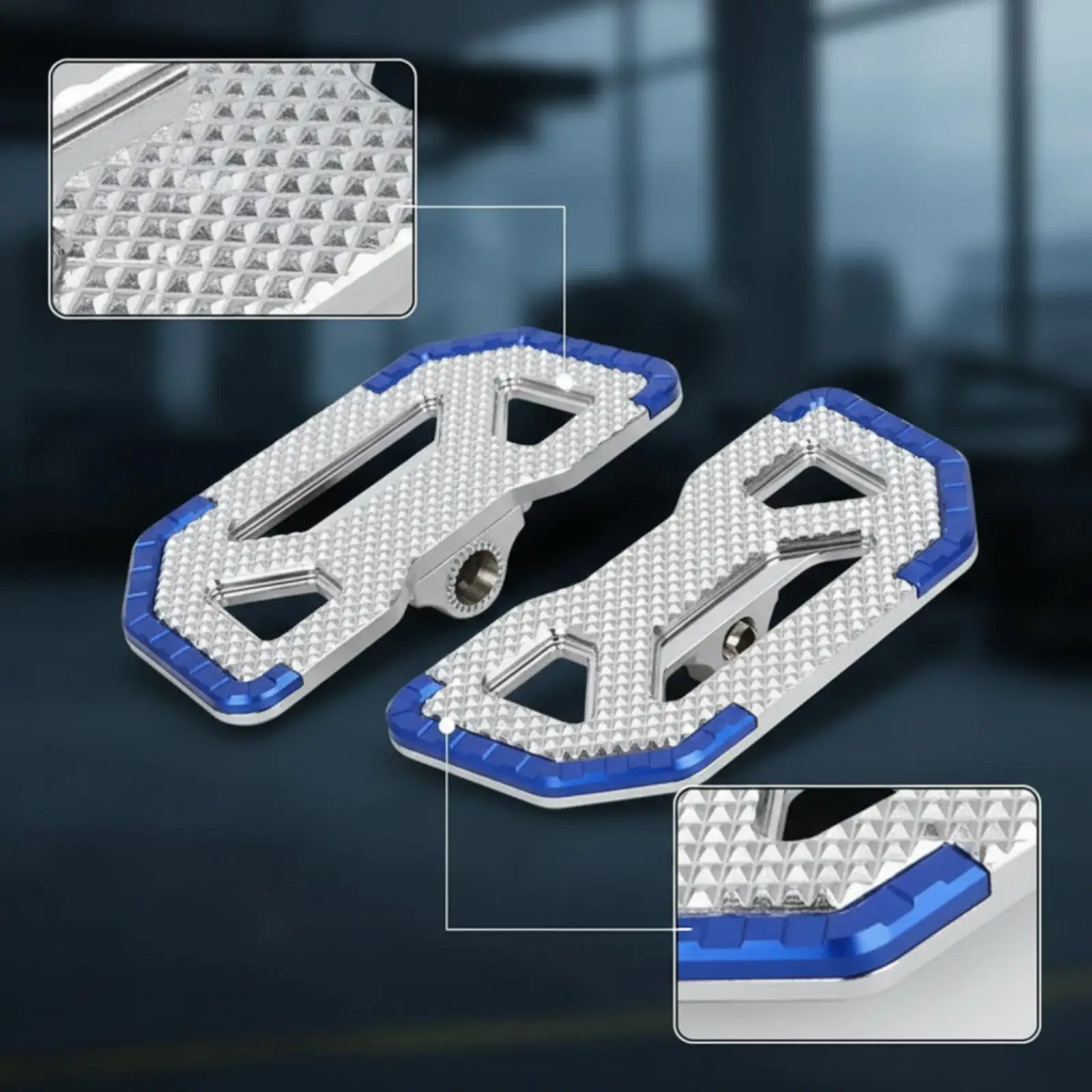 Motorcycle Foot Pedal for CMX300 CMX500 Wide Aluminum Alloy Front Footrest with Triangular Traction Texture