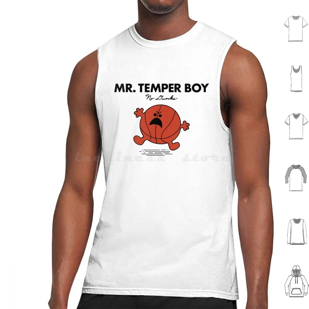 Mr. Temper Boy-No Dunks Klay Thompson Tank Tops Print Cotton No Dunks No Mr Temper Mrtemper Klay Thompson Mr Temper