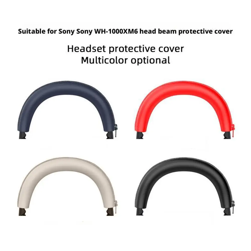  for sony WH-1000XM6 Silicone Protective Case Washable Headband Protective Case Soft Sponge Ear Pads With Buckle Earpad Cushion