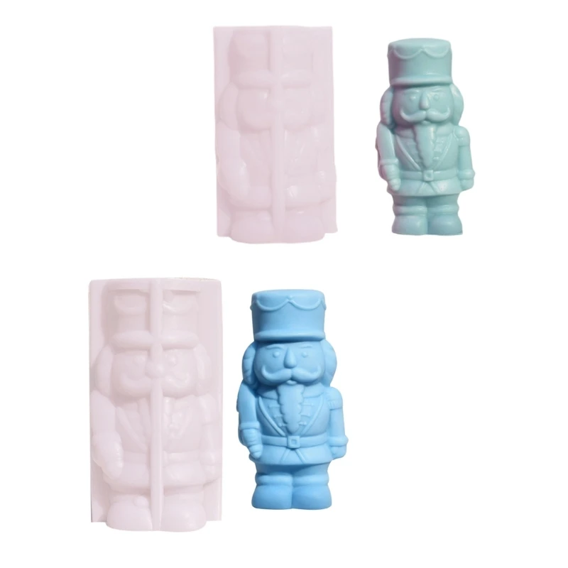 3D Soldier Figurine Silicone Molds for Epoxy Resin Fondant Silicone Molds Cement Gypsum Silicone Molds 2PCS