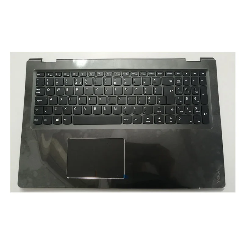 New For Lenovo FLEX 4-15 ideapad Yoga 510-15 510-15ISK UK Palmrest Upper Case Keyboard Cover Dark gray no-Backlit 5CB0L66075