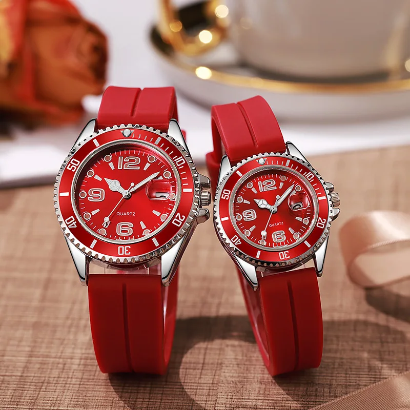 Couple Fashion Sports Quartz Watch, Casual Silicone Student Quartz Watch