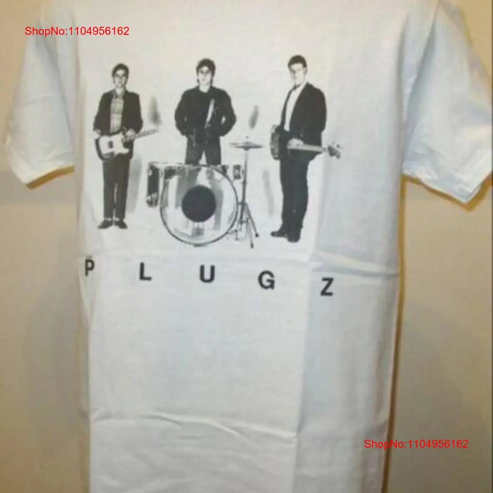

Футболка The Plugz в стиле ретро, белая 268, винтажная стираная уличная одежда, топ унисекс для повседневной носки, дизайнерская одежда, дышащая