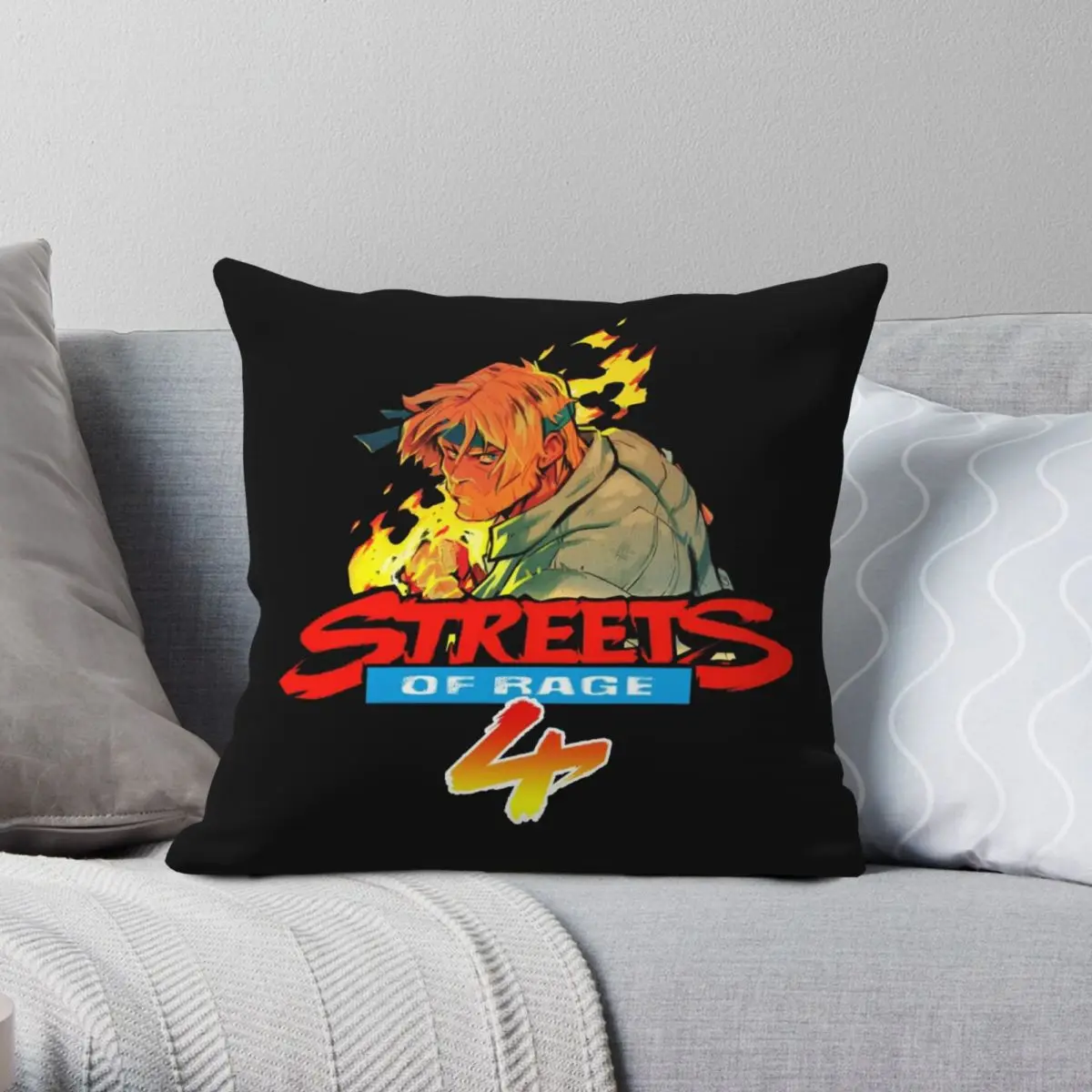 Streets Of Rage 4 Pillowcase Polyester Linen Velvet Creative Zip Decorative Throw Pillow Case Car Cushion Cover