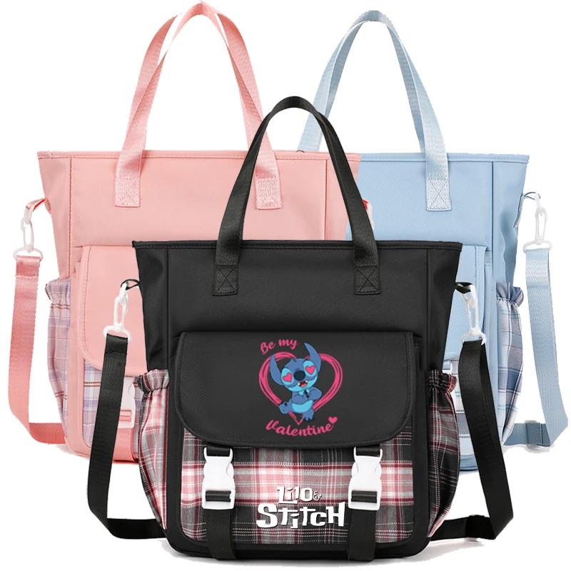 

Lilo Stitch Shoulder Bag for Teen Girl Handbag Ladies Leisure Tote Bag Students Back To School Crossbody Bag Kawaii Carrying Bag