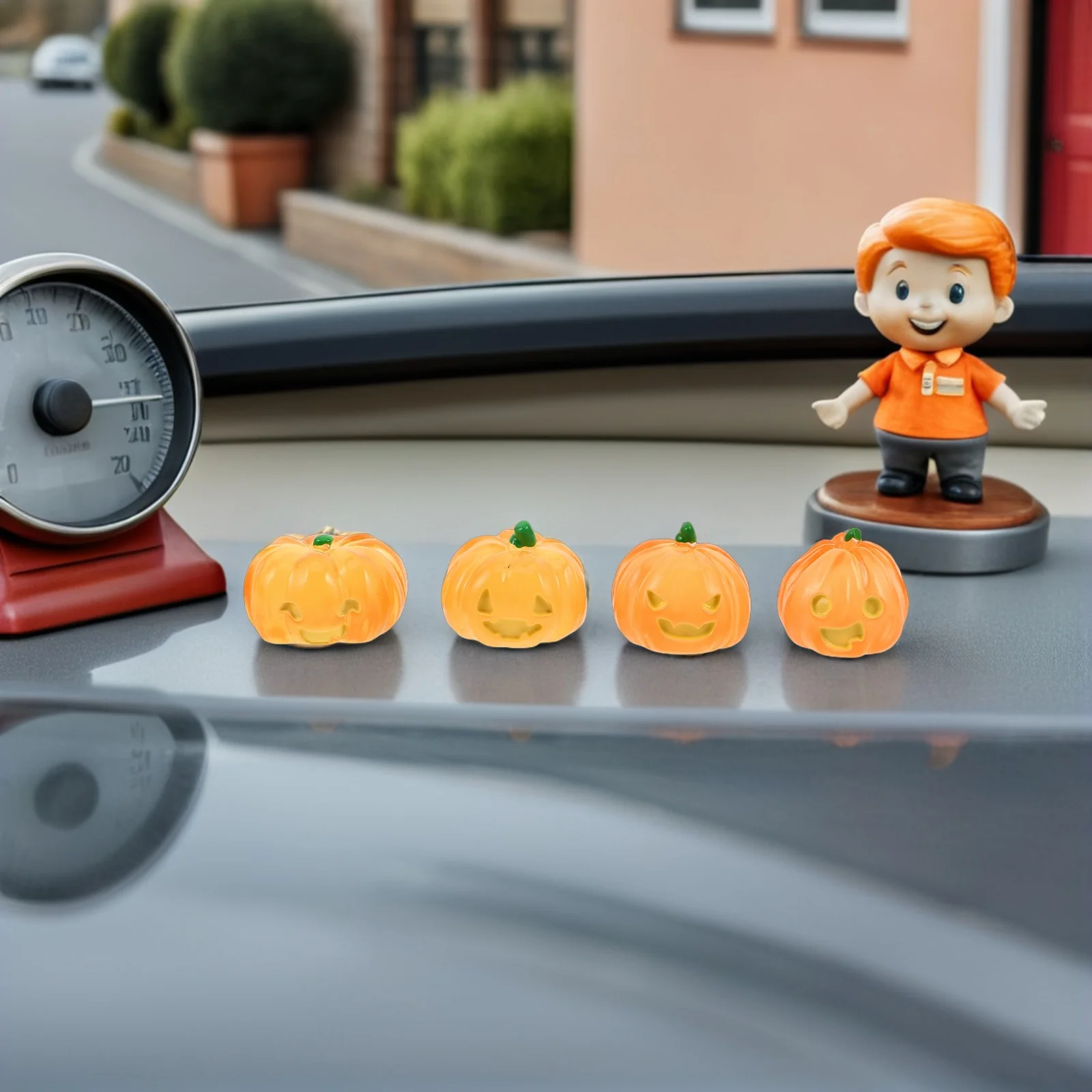 

16Pcs Glowing Pumpkin Ornaments Glow in The Dark Mini Pumpkins for Halloween Decorations Tabletop Garden Micro Landscape Autumn