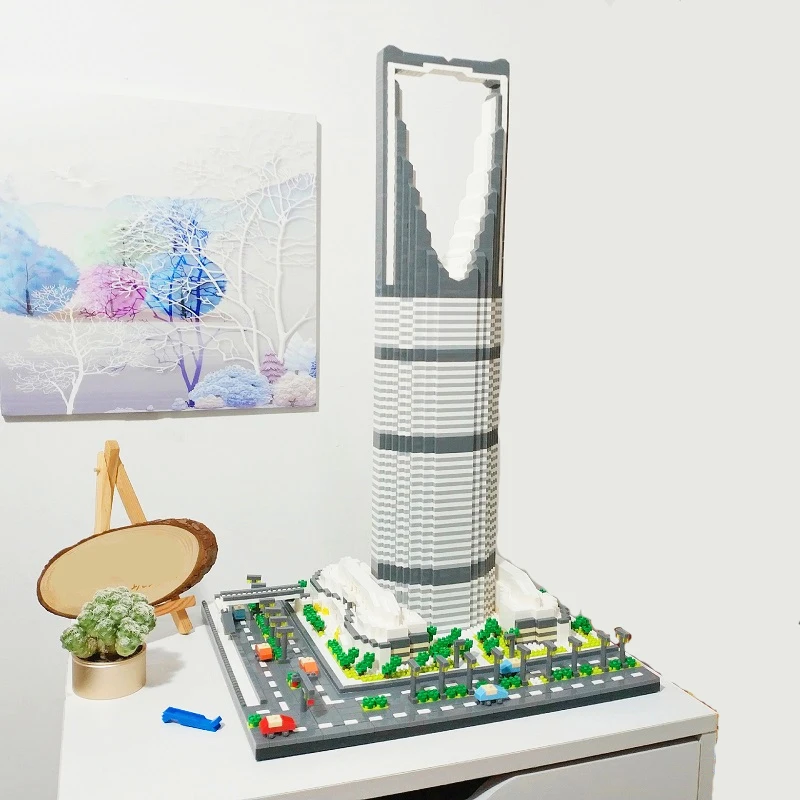 

YZ070 World City Architecture Kingdom Tower 3D Модель Строительные блоки Набор DIY Мини Алмазные Кирпичи Игрушки Для Детей Подарки 4692 шт.