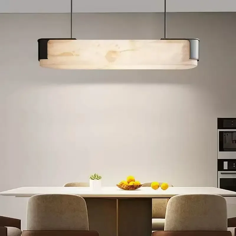 Modern Simple Imitation Marble Chandelier for Dining Room Living Room Bar Table Tea Table Designer Fashionable Pendant Lamp