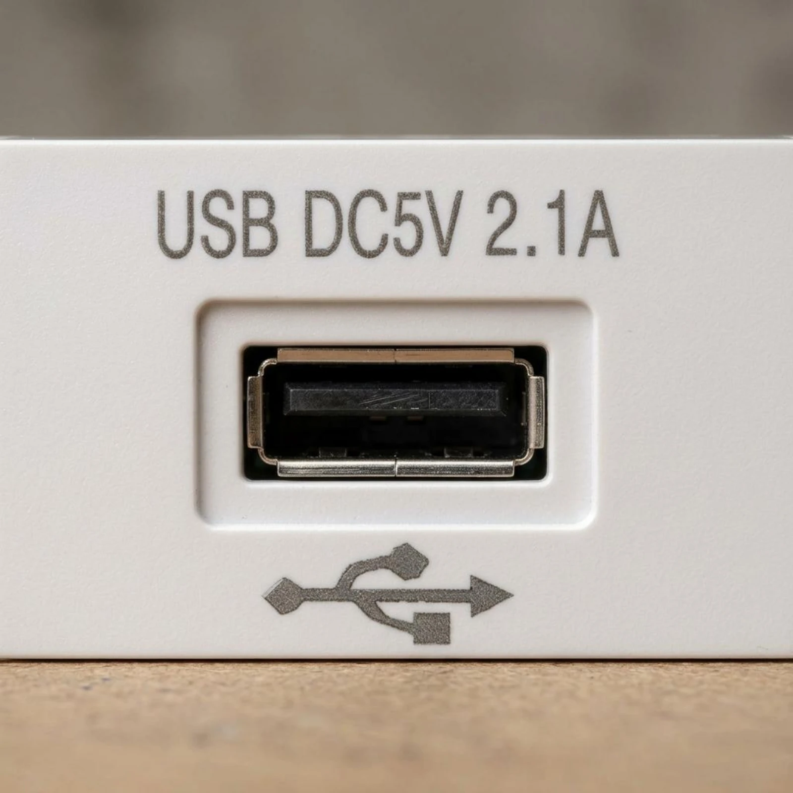 USB Wall Outlet Module 2.1A USB-A Charging Port Module Electrical Accessory Compact Plastic
