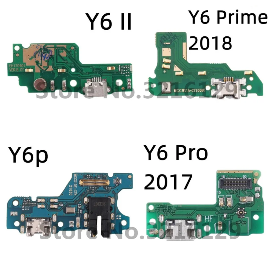 NEW USB Charging Port Dock Charger Plug Connector Board Flex Cable With MIC For Huawei Y5 Y5p Y6 Y6p Prime II Pro 2017 2018 2019