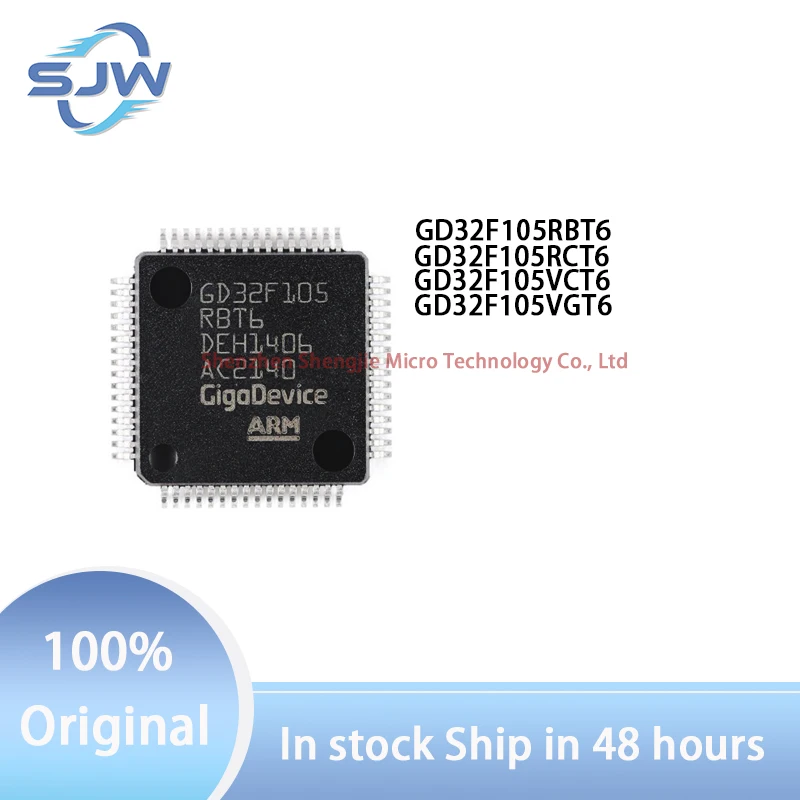 

GD32F105RBT6 GD32F105RCT6 GD32F105VCT6 GD32F105VGT6 encapsulation LQFP-64 LQFP-100 ARM-M3 Single-Chip Microcomputer CHIP