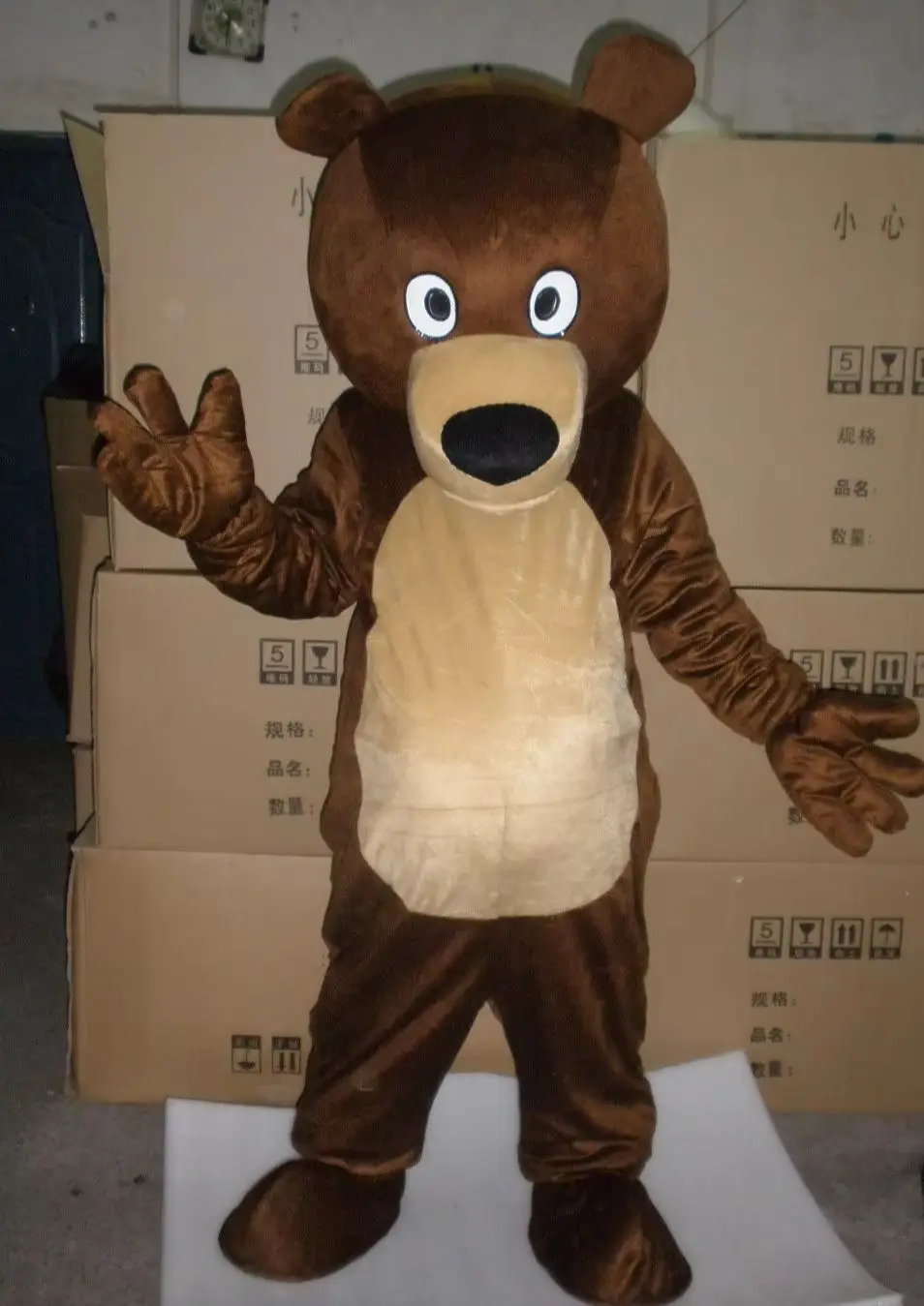 

New Adult Best Sale Lovely Brown Bear Animal Cartoon Mascot Costume Christmas Fancy Dress Halloween Mascot Costume