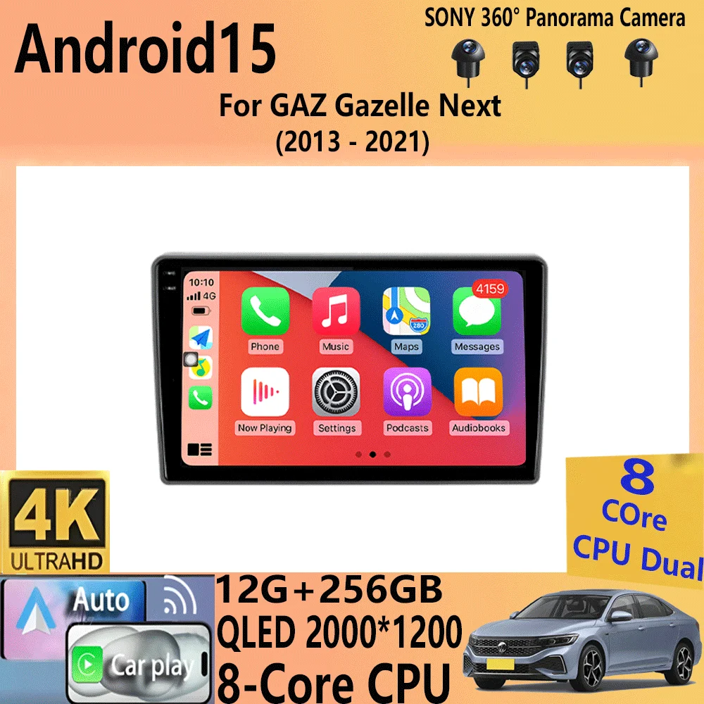 راديو سيارة أندرويد 15 لـ GAZ Gazelle Next 2013 - 2021 مشغل فيديو الوسائط المتعددة الملاحة ستيريو نظام تحديد المواقع رقم 2din 2 din dvd #1