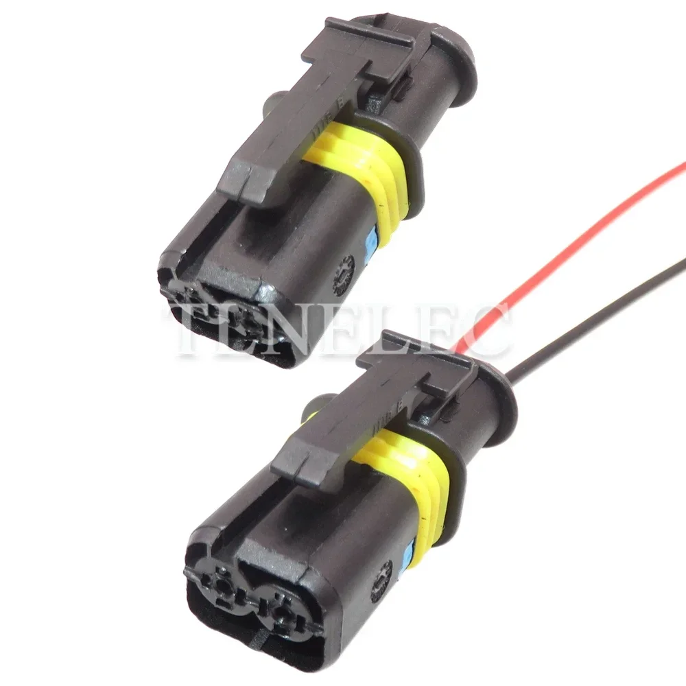 Connecteur de câble de câblage de moteur d'injection électronique de voiture à 2 broches avec fils, relais de démarrage automatique, prises scellées 18286000002