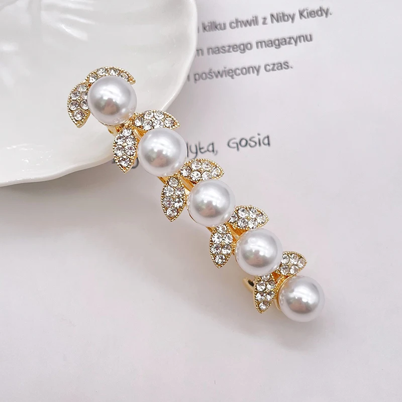 2022 Flower Crystal Pearl Hairpin Women Flower Hairpin Hairpin Rhinestone Hair Tiara Accessories