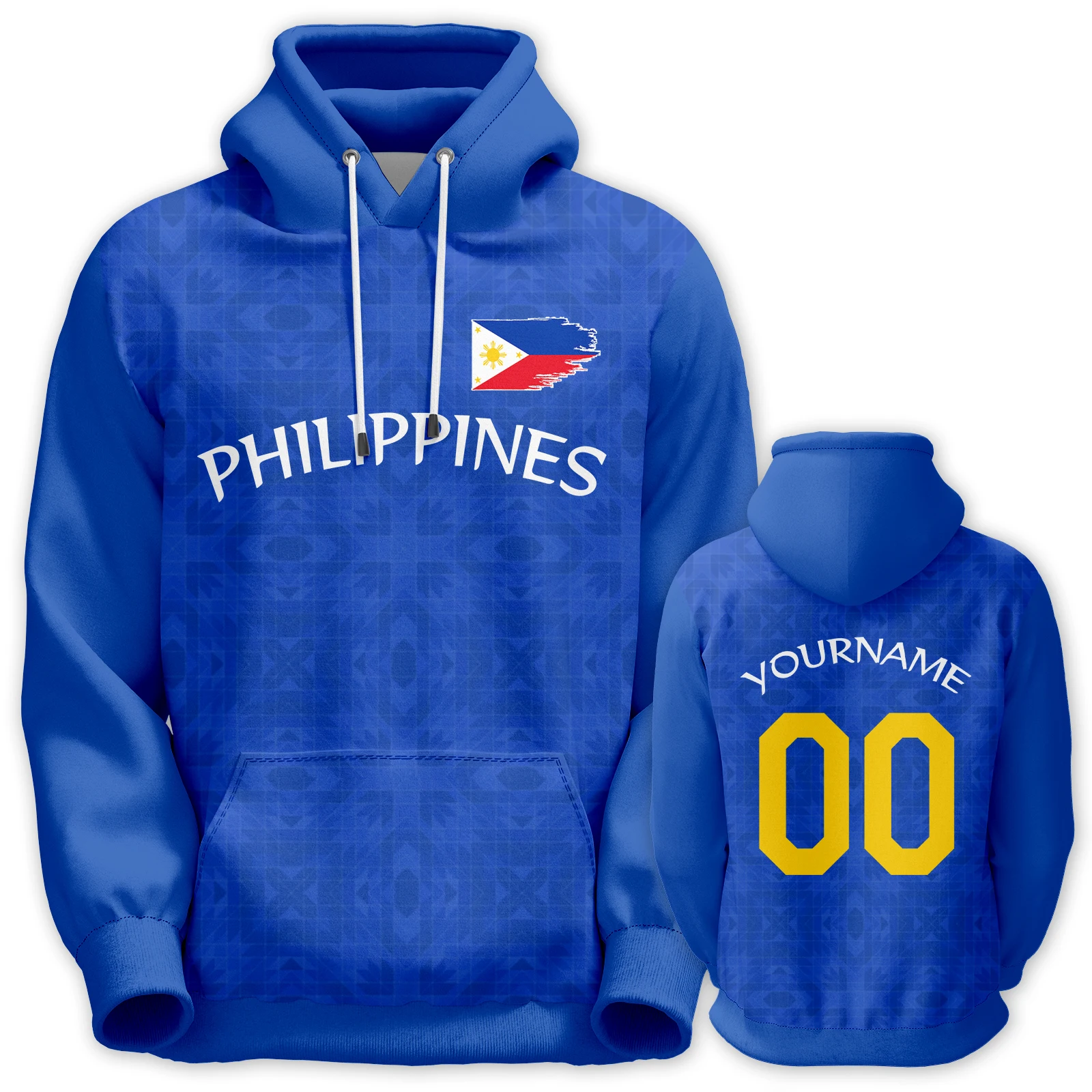 Custom Philippines Basketball Hoodie with Printed Name Number Philippines National Team Sweatshirt Men Women Youth Fan Gifts