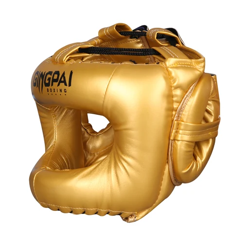 Imagen 2 del producto Protección para la cabeza de boxeo, equipo de Fitness para adultos, casco deportivo cerrado aprobado, cascos Sanda para hombres y mujeres, Protector de cabeza para niños