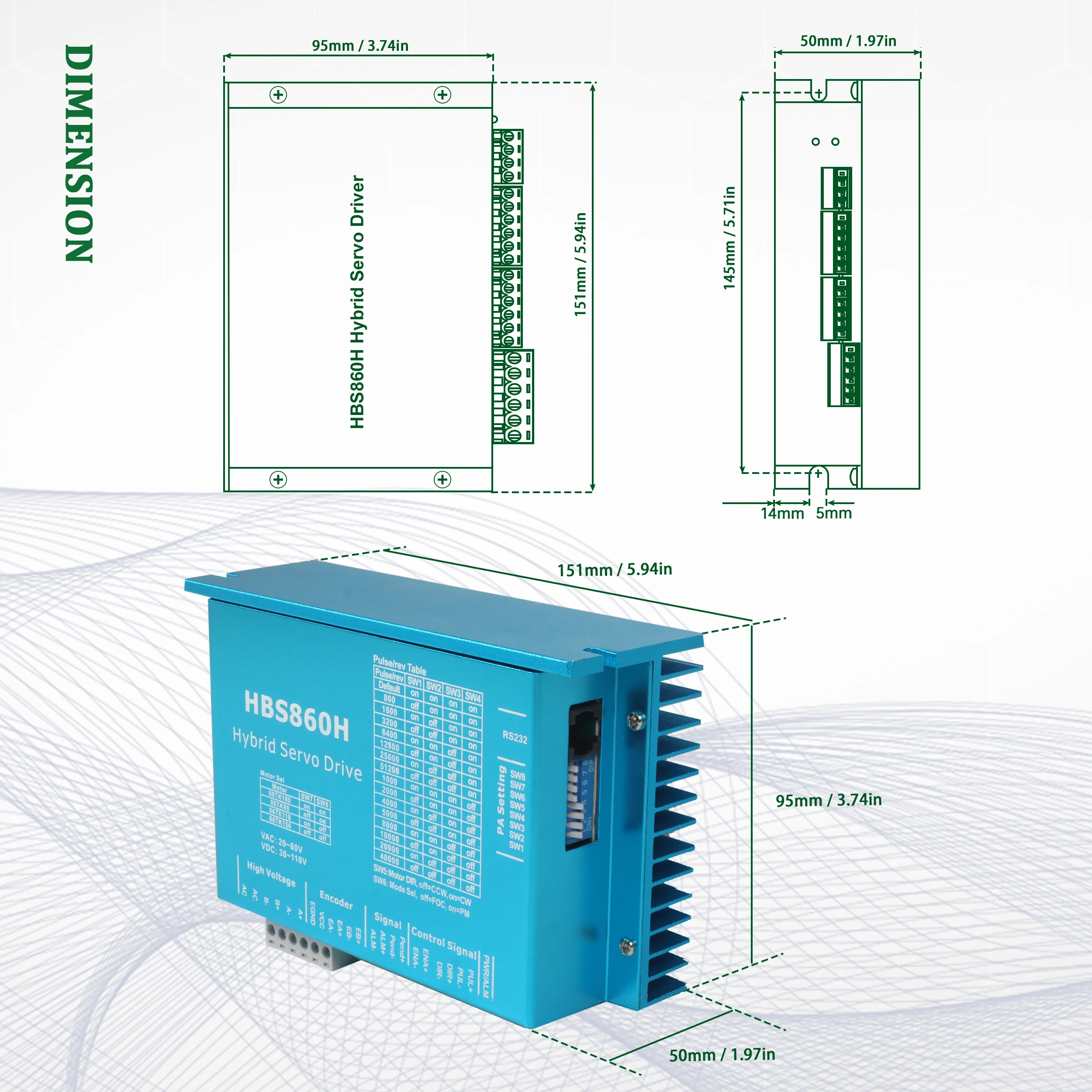 HBS860H CNC Hibrit Servo Motor - Stepper Motor Nema 34 Closed Loop incelemesi ve fiyatı
