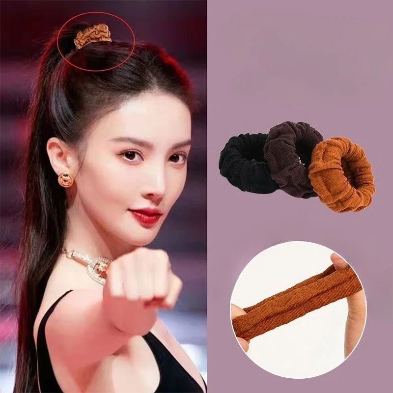 10pcs/bag Dark Color Hair Ropes Women Girls Thick Soft No Hurt Hairbands Ponytail Holder Elastic Rubber Bands Hair Accessories