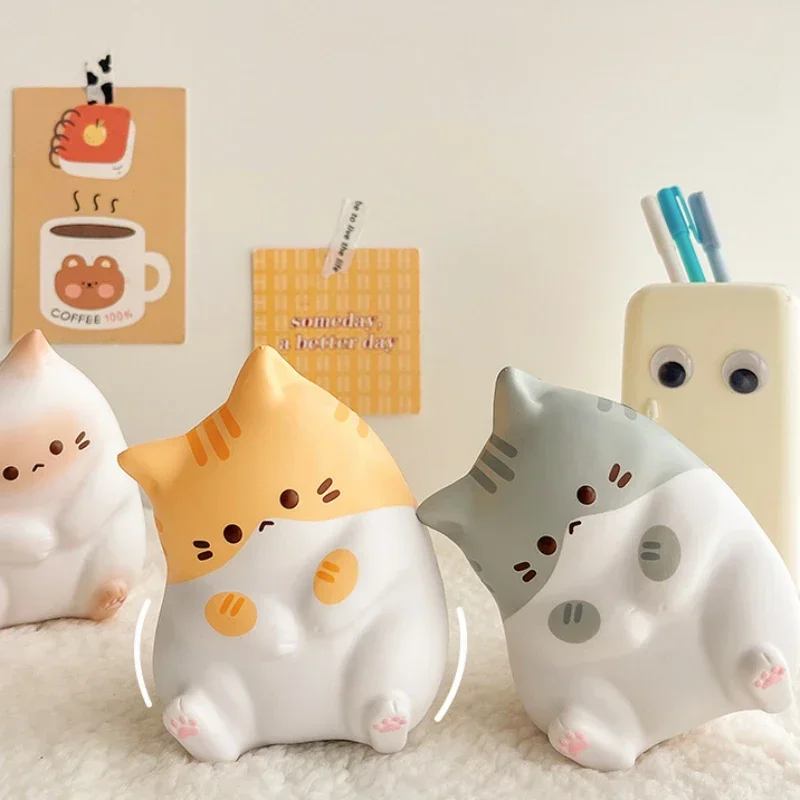 

Новая мягкая игрушка для снятия стресса с котом, мягкая игрушка из искусственной кожи, медленно растущая мяч-антистресс, мультяшные настольные украшения, мягкие игрушки для снятия стресса