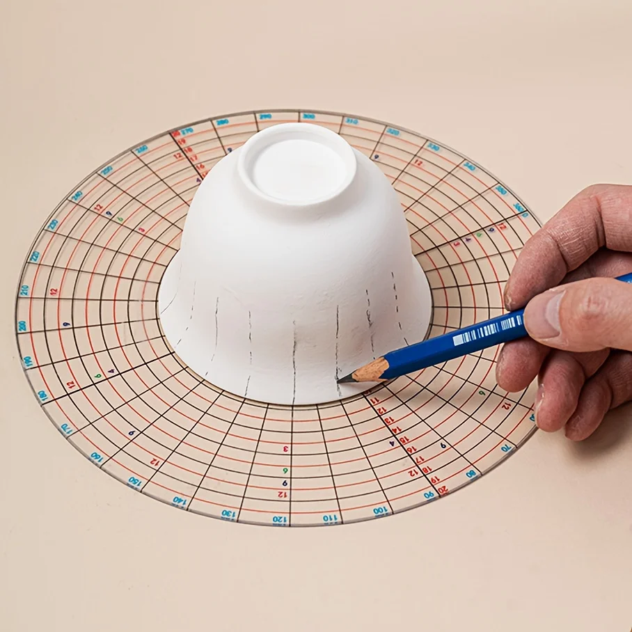 

New Circular Divider Billet Dividing Ruler Drawing Measurement Trimming Tool For Pottery Wheel Handcrafts Clay Crafts Sculpting
