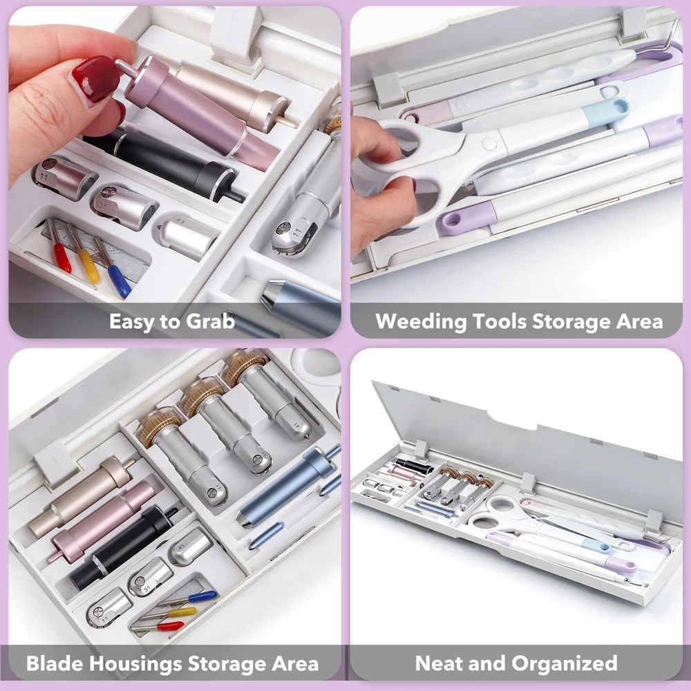 Tool Storage Insert Compatible with Cricut Maker 3 & Maker, Weeding Tools Kit Tray, Blades Housing Tip Accessories Organizer