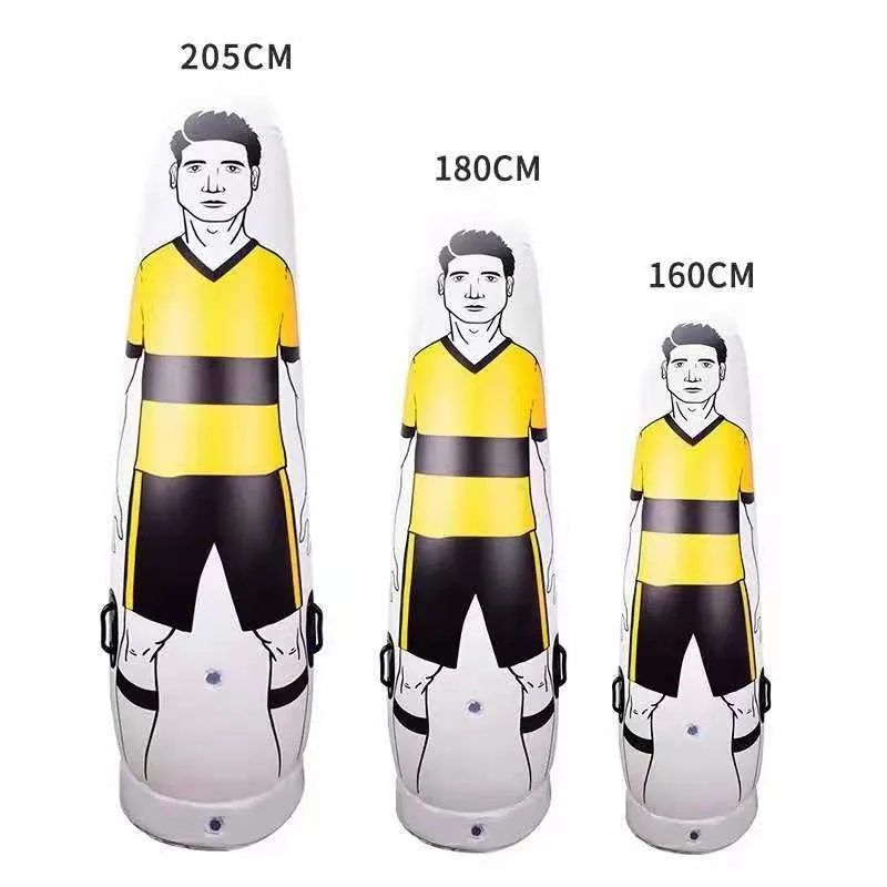 Inflatable Soccer Dummy Portable Goalkeepr Air Mannequin Free Kick Defender Wall Football Practice Tumbler Soccer Training Dummy