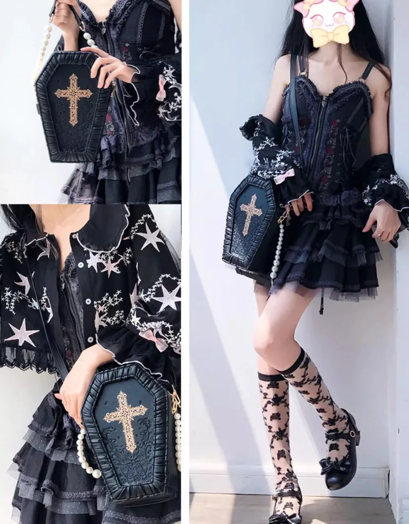 Ita Doll Bag Fashion Gothic Crossbody Bag for Girls 2024 Autumn JK Uniform Shoulder Bag Transparent Cool Designed Сумка Bolsos