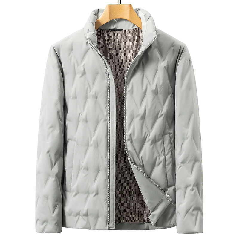 

Casual Men's Stand Collar Duck Down Jackets 2025 Autumn Winter Lightweight Warm Puffer Coat Outwear Windproof Top Parka Clothing