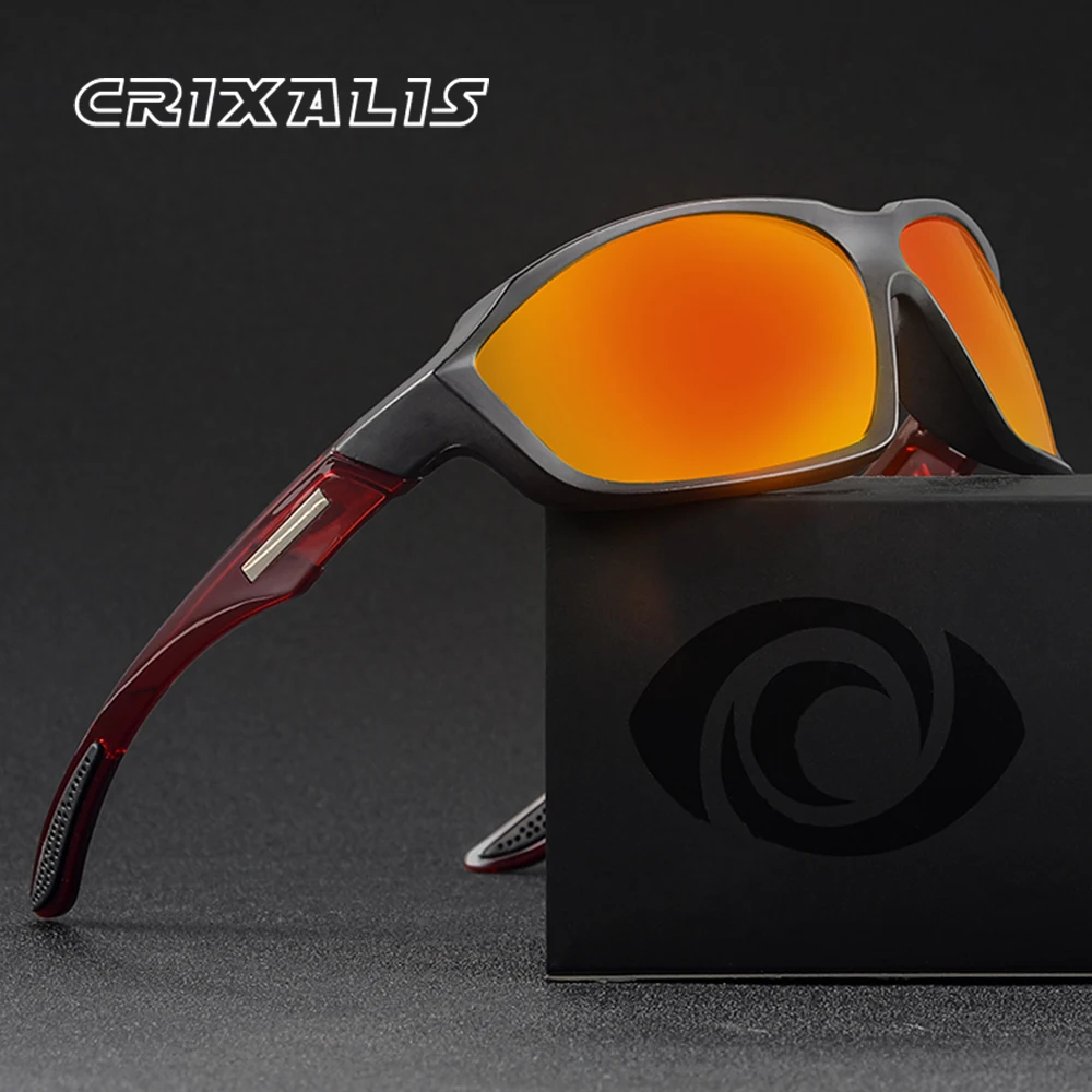 

CRIXALIS Rectangle Sports Sunglasses For Men Women Ideal for Driving Fishing Cycling and Running UV400 Protection Shade