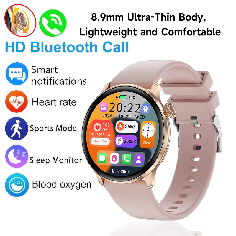 

GEJIAN New Ultra-thin Smart Watch 8.9mm Ultra Thin Body Lightweight Comfortable NFC GPS Trajectory Bluetooth call Smartwatches