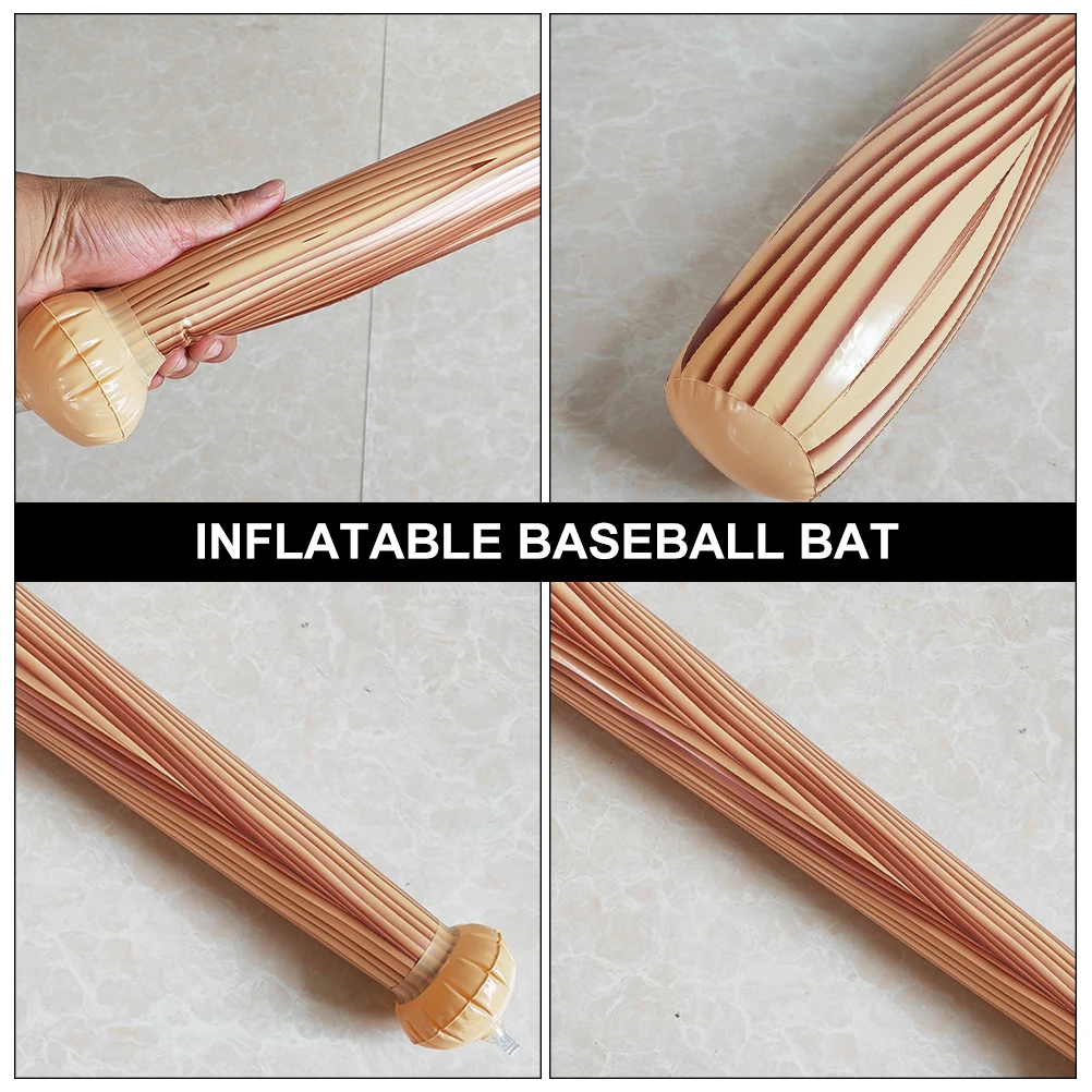 

4 Pcs Inflatable Baseball Sports Toys Boy Gifts Cheer Props for Themed Bats Giant Child