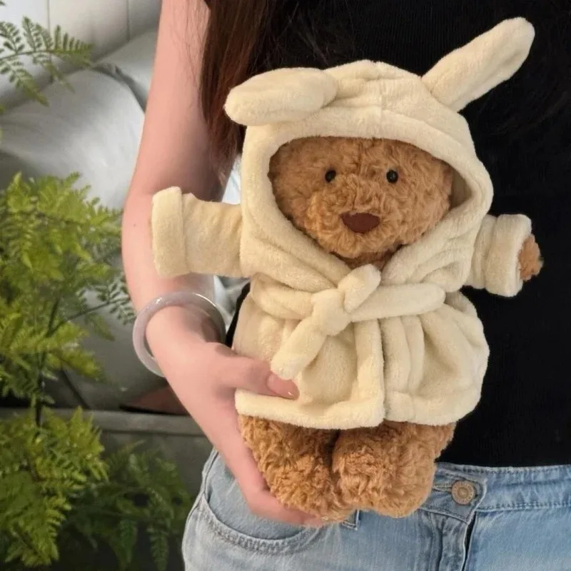 

Очаровательный желейный кот, банный халат в Барселоне, медведь, комфортный медведь, клубничный медведь, милая успокаивающая кукла-компаньон, подарок для ребенка
